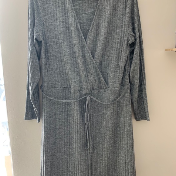 Grey Wrap Dress - Picture 1 of 3